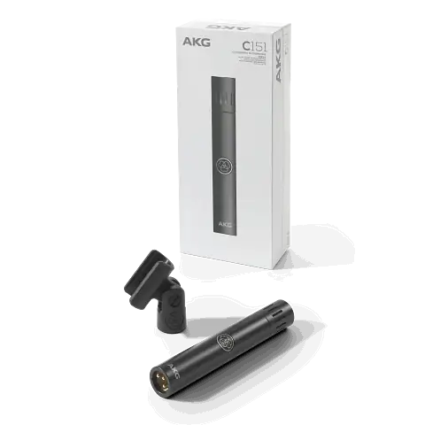 AKG C151 Micrófono de Condensador Cardioide de Diafragma Pequeño para Instrumentos en Estudio y Directo