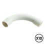 Tupersa Manguito PVC curvado a 90° ø 20 mm, gris, 10 unidades