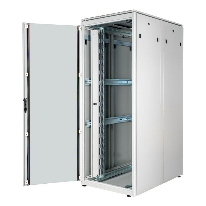 ROLINE Bastidor de Red 19 Pulgadas 42U, Armario Rack 800 x 1200 mm (B x P), Puerta Frontal de Cristal Gris, 600 kg Capacidad