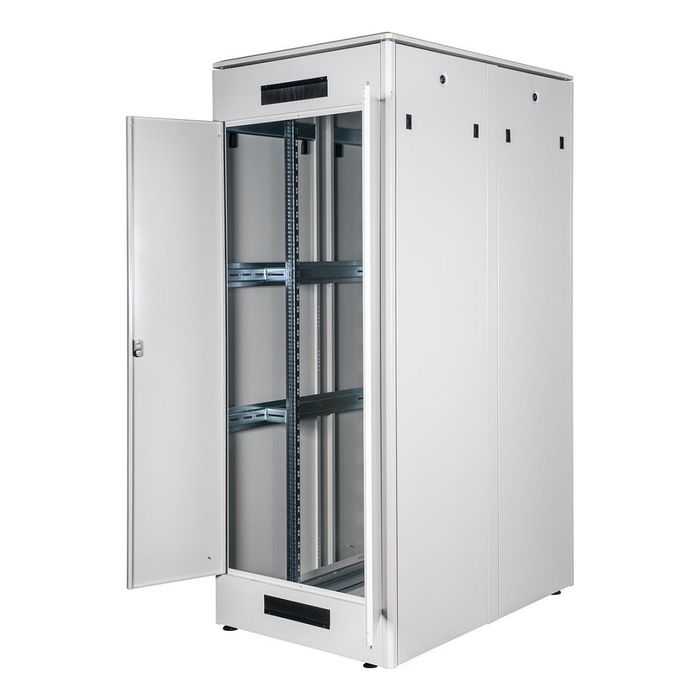 ROLINE Bastidor de Red 19 Pulgadas 42U, Armario Rack 800 x 1200 mm (B x P), Puerta Frontal de Cristal Gris, 600 kg Capacidad