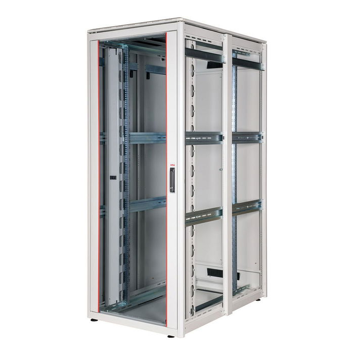 ROLINE Bastidor de Red 19 Pulgadas 42U, Armario Rack 800 x 1200 mm (B x P), Puerta Frontal de Cristal Gris, 600 kg Capacidad