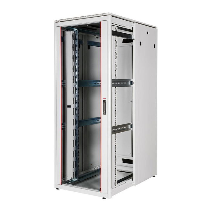 ROLINE Bastidor de Red 19 Pulgadas 42U, Armario Rack 800 x 1200 mm (B x P), Puerta Frontal de Cristal Gris, 600 kg Capacidad