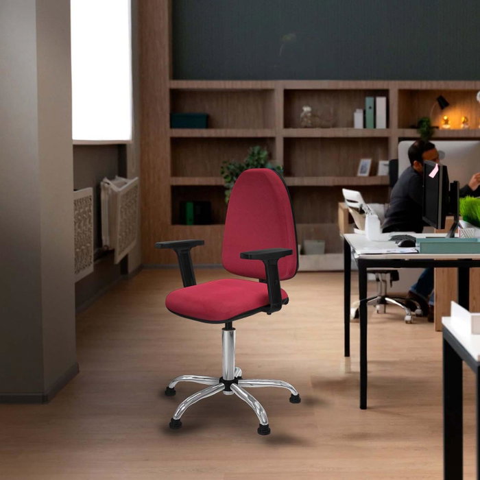 PIQUERAS Y CRESPO Silla de oficina Aýna Granate con Brazos 2D PIQUERAS Y CRESPO Silla de oficina Aýna Granate con Brazos 2D