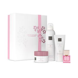 Rituals THE RITUAL OF SAKURA MEDIUM GIFT SET, Set de regalo para mujer con 4 piezas, aroma a flor de cerezo y leche de arroz