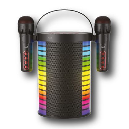 SAMI Karaoke DANCE Altavoz Multimedia con 2 Microfonos, 20W de Potencia