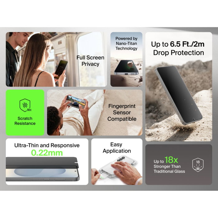 Belkin Titan SmartShield Privacy Screen Guard para Samsung Galaxy S26