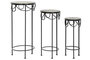 DKD Home Decor Set de 3 Mesas Auxiliares de Forja y Mosaico 30x30x69 cm