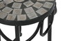 DKD Home Decor Set de 3 Mesas Auxiliares de Forja y Mosaico 30x30x69 cm
