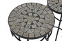 DKD Home Decor Set de 3 Mesas Auxiliares de Forja y Mosaico 30x30x69 cm