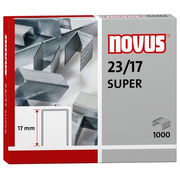 Novus Grapas 23/17 Galvanizadas para Grapadoras de Gruesos, Caja de 1000 unidades