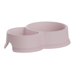 Plastiken Comedero Doble Bebedero Rosa 0.3L + 0.65L Plástico