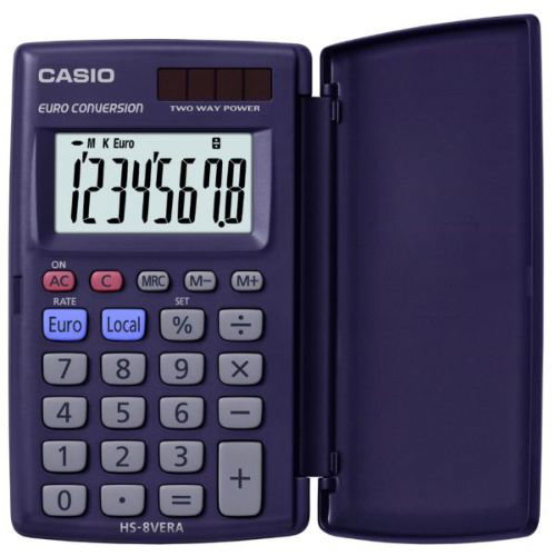 Casio HS-8VERA Calculadora de Bolsillo 8 Dígitos Violeta Oscuro