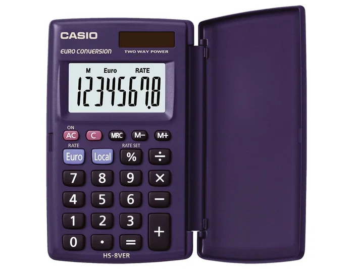 Casio HS-8VER Calculadora de Bolsillo 8 Dígitos Azul