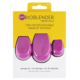 Set Trio, EcoTools, Bioblender, Esponja de maquillaje, Morado, 3 uds