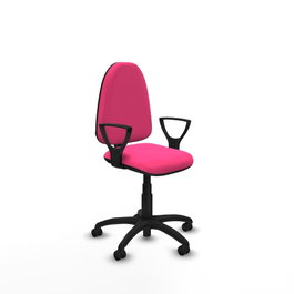 PIQUERAS Y CRESPO Silla de oficina Aýna Rosa con Brazos Fijos