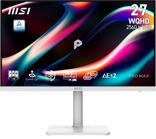 MSI PRO MAX 271QPHW E14 Monitor Gaming 27'' QHD IPS 144Hz Blanco MSI PRO MAX 271QPHW E14 Monitor Gaming 27'' QHD IPS 144Hz Blanco