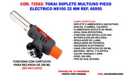 TOKAI Soplete Multiuso Piezoeléctrico NS100 22 mm