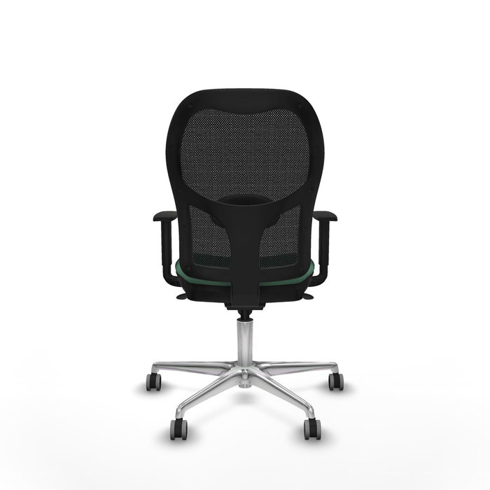 PIQUERAS Y CRESPO Silla de oficina Jorquera con mecanismo sincro, verde esmeralda y negro