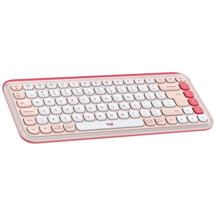 Logitech POP ICON Keys Teclado Inalámbrico 75% Rosa