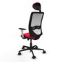 PIQUERAS Y CRESPO Silla de oficina Zulema con mecanismo Sincro/Traslack Rojo y Blanco