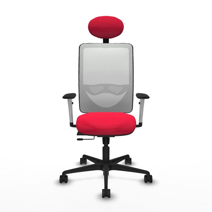 PIQUERAS Y CRESPO Silla de oficina Zulema con mecanismo Sincro/Traslack Rojo y Blanco PIQUERAS Y CRESPO Silla de oficina Zulema con mecanismo Sincro/Traslack Rojo y Blanco