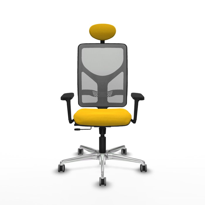PIQUERAS Y CRESPO Silla de oficina Motilla con mecanismo Sincro/Traslack, Amarillo y Gris PIQUERAS Y CRESPO Silla de oficina Motilla con mecanismo Sincro/Traslack, Amarillo y Gris