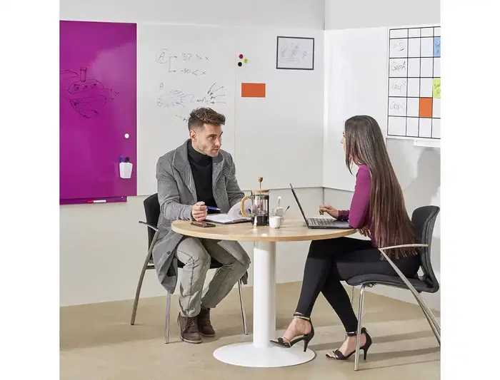 Rocada Pizarra Blanca Lacada Magnética Modular 240x120 cm (2 Módulos 120x120 cm) SkinWhiteBoard Apta para Rotuladores y Tiza Líquida