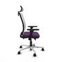 PIQUERAS Y CRESPO Silla de oficina Haches con mecanismo Sincro/Traslack Morado y Blanco