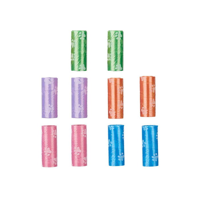 Set de Bolsas Mascow Verde Rosa Violeta 9 x 30 x 2,5 cm Mascotas (12 Unidades)