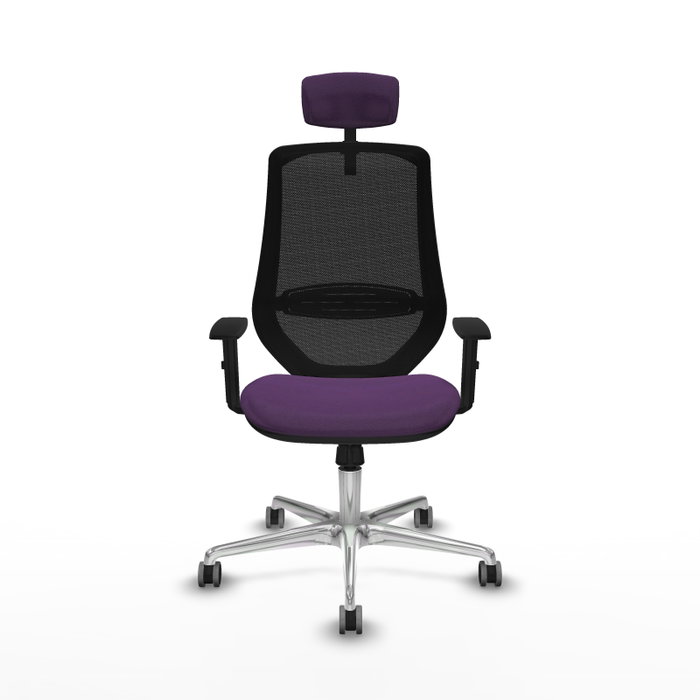 PIQUERAS Y CRESPO Silla de oficina Mardos con mecanismo Sincro, Morado y Negro