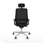 PIQUERAS Y CRESPO Silla de oficina Mardos con mecanismo Sincro, Morado y Negro