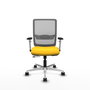 PIQUERAS Y CRESPO Silla de oficina Haches con mecanismo Sincro/Traslack, Amarillo y Gris