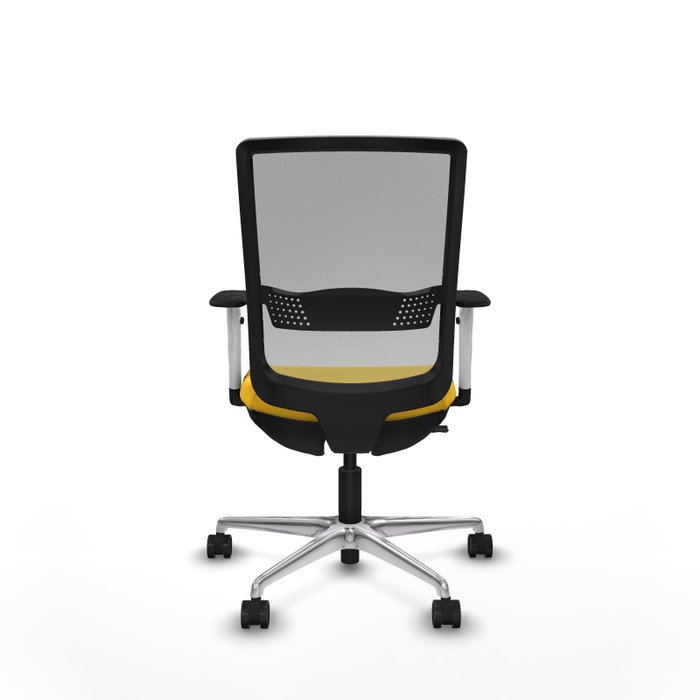PIQUERAS Y CRESPO Silla de oficina Haches con mecanismo Sincro/Traslack, Amarillo y Gris PIQUERAS Y CRESPO Silla de oficina Haches con mecanismo Sincro/Traslack, Amarillo y Gris