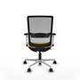 PIQUERAS Y CRESPO Silla de oficina Haches con mecanismo Sincro/Traslack, Amarillo y Gris