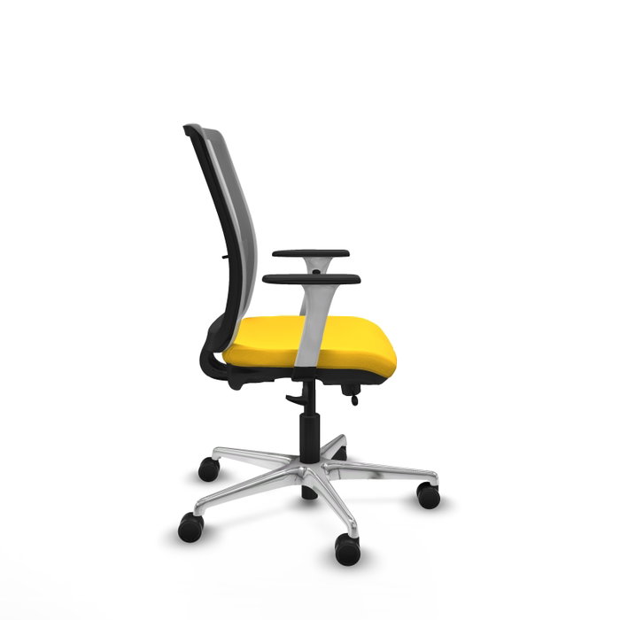 PIQUERAS Y CRESPO Silla de oficina Haches con mecanismo Sincro/Traslack, Amarillo y Gris PIQUERAS Y CRESPO Silla de oficina Haches con mecanismo Sincro/Traslack, Amarillo y Gris