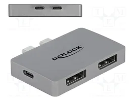 DeLOCK Adaptador DisplayPort doble 4K 60 Hz y PD 3.0 para MacBook