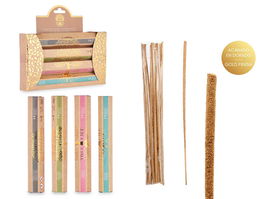 Acorde - Set de 4 Packs de Inciensos con 14 Varillas Cada Uno (56 uds total) - Aromas Variados Frutos Silvestres, Naturaleza, Amanecer, Campos de Flores - Pack 21.5x18x3 cm (Set de 24)