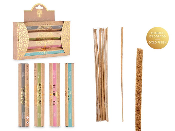 Acorde - Set de 4 Packs de Inciensos con 14 Varillas Cada Uno (56 uds total) - Aromas Variados Frutos Silvestres, Naturaleza, Amanecer, Campos de Flores - Pack 21.5x18x3 cm (Set de 24) Acorde - Set de 4 Packs de Inciensos con 14 Varillas Cada Uno (56 uds total) - Aromas Variados Frutos Silvestres, Naturaleza, Amanecer, Campos de Flores - Pack 21.5x18x3 cm (Set de 24)