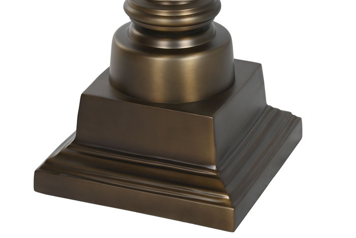 DKD Home Decor Lámpara Sobremesa India lamps 1c25 Bronce Negro Acero y Cristal 60 x 106 x 60 cm