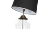 DKD Home Decor Lámpara Sobremesa India lamps 1c25 Bronce Negro Acero y Cristal 60 x 106 x 60 cm