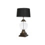 DKD Home Decor Lámpara de Sobremesa de Acero Patinado y Cristal Bronce y Negro