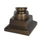 DKD Home Decor Lámpara de Sobremesa de Acero Patinado y Cristal Bronce y Negro