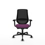 PIQUERAS Y CRESPO Silla de oficina Mardos con mecanismo Sincro/Traslack, Morado y Negro