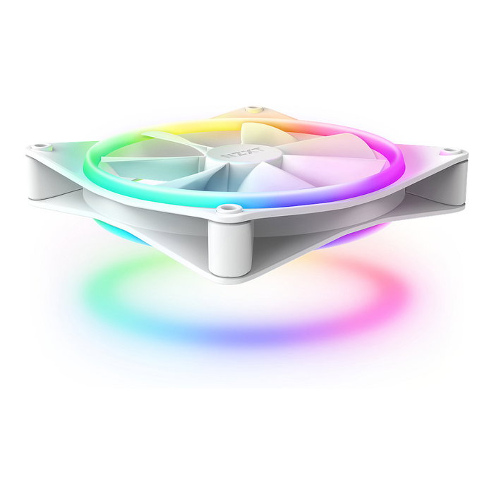 NZXT RF-D14DF-W1 Pack de 2 Ventiladores 140mm F140 RGB DUO Blanco - Ventilador RGB con Controlador 500-1800 RPM