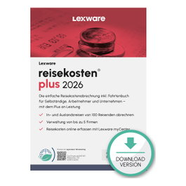 Lexware Reisekosten Plus 2026 - 1 Dispositivo, 1 Año - Descarga ESD