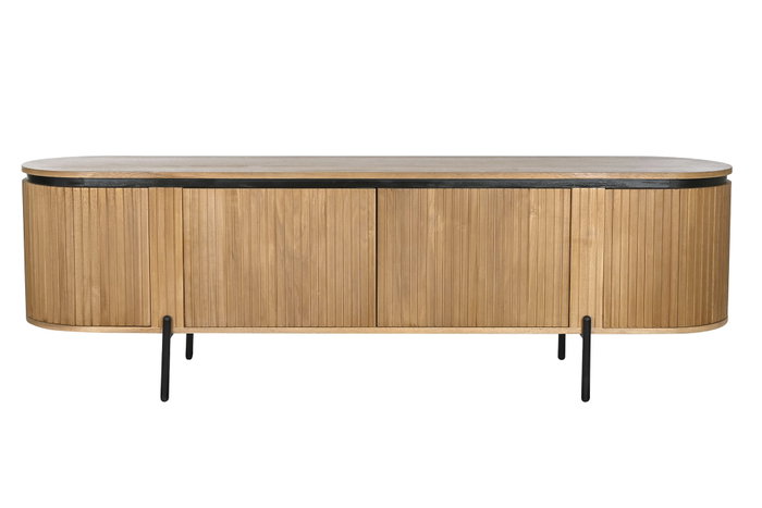 DKD Home Decor Mueble TV Paulownia y Metal Natural 180x40x55 DKD Home Decor Mueble TV Paulownia y Metal Natural 180x40x55
