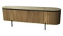 DKD Home Decor Mueble TV Paulownia y Metal Natural 180x40x55