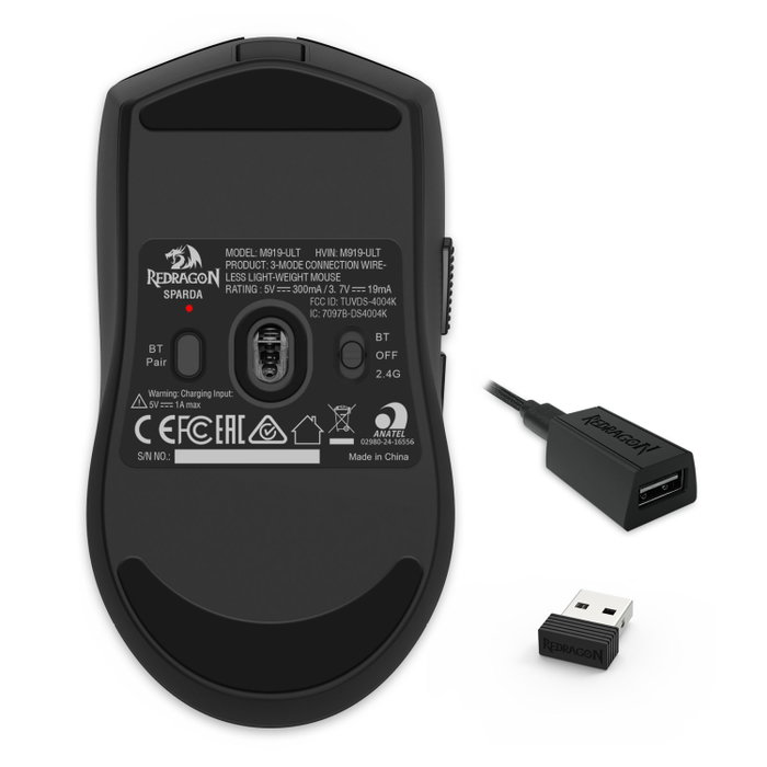 Redragon M919-ULT SPARDA ratón gaming inalámbrico negro Redragon M919-ULT SPARDA ratón gaming inalámbrico negro