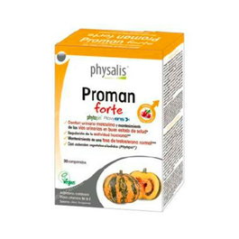 PHYSALIS Proman Forte 30 Comprimidos - Complemento para Problemas Urinarios, Vejiga, Próstata - Con Arándano Rojo, Calabaza, Polen de Centeno, Vitaminas B6 y E, Zinc