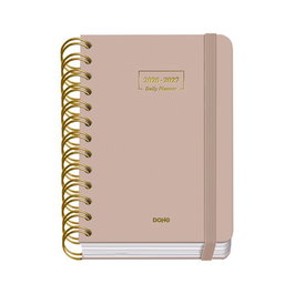 Agenda Escolar (2026-27) Dohe Premium Wire-O Tapa Extra A6 D/P Con Goma Beige